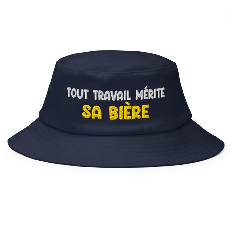 Bob tout travail mérite sa bière bleu marine Bob tout travail mérite sa bière bleu marine