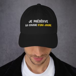Casquette je présèrve la couche d'eau jaune