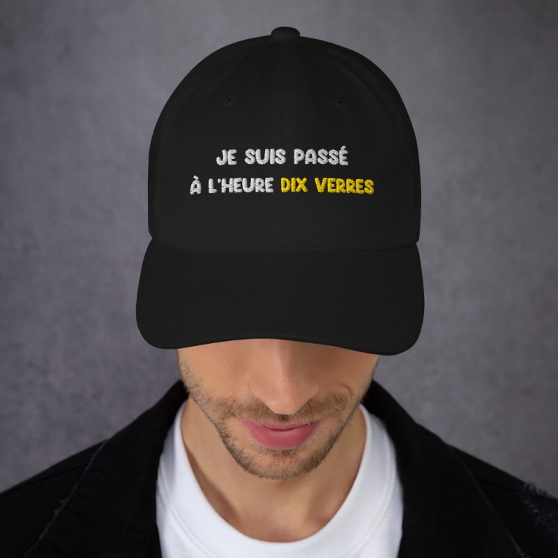 Casquette heure dix verres