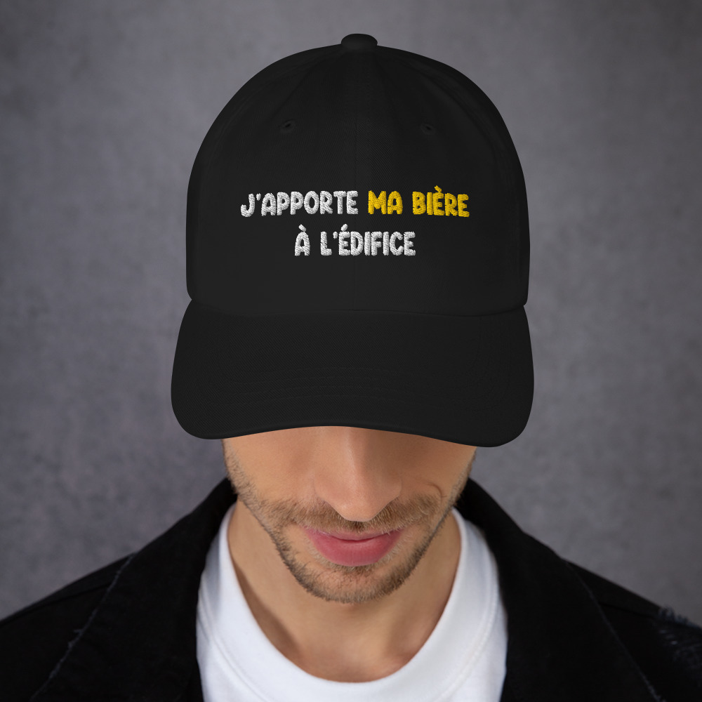 Casquette j'apporte ma bière à l'édifice