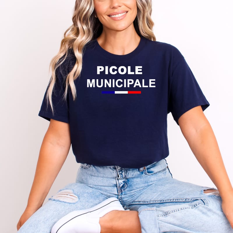 t-shirt-picole-municipale-femme-avant-bleu-marine