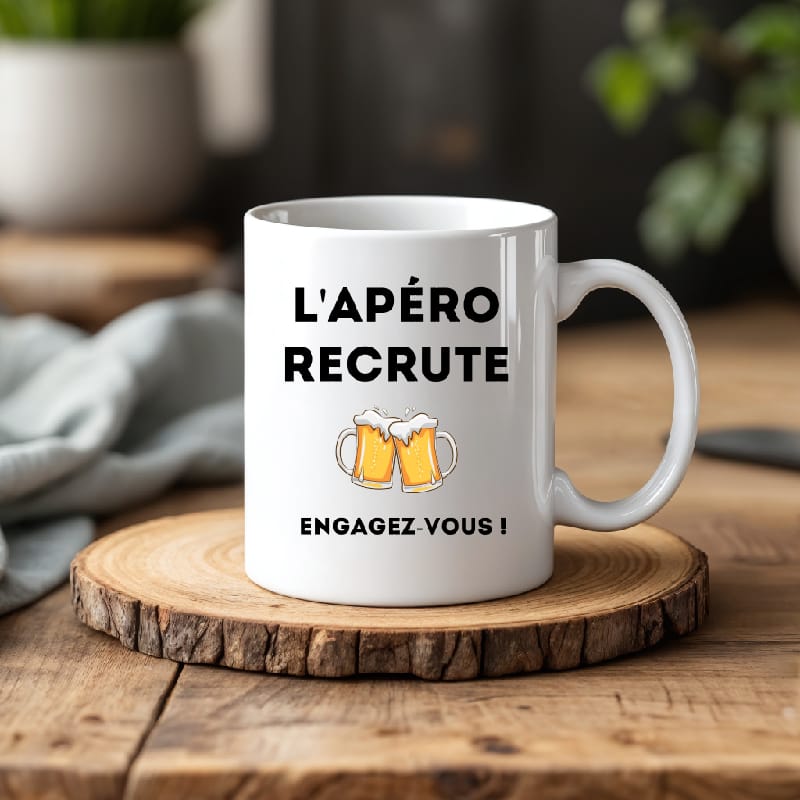 Mug apéro recrute engagez vous