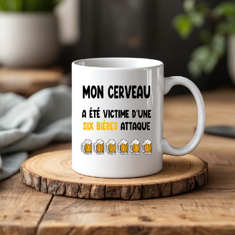 Mug cerveau victime six bières attaque