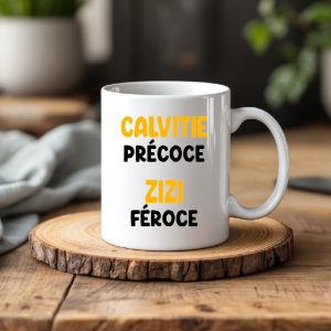 Mug chauve calvitie précoce zizi féroce