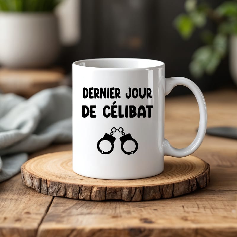 Mug dernier jour de célibat evg futur marié