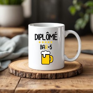 Mug diplomé bar+5