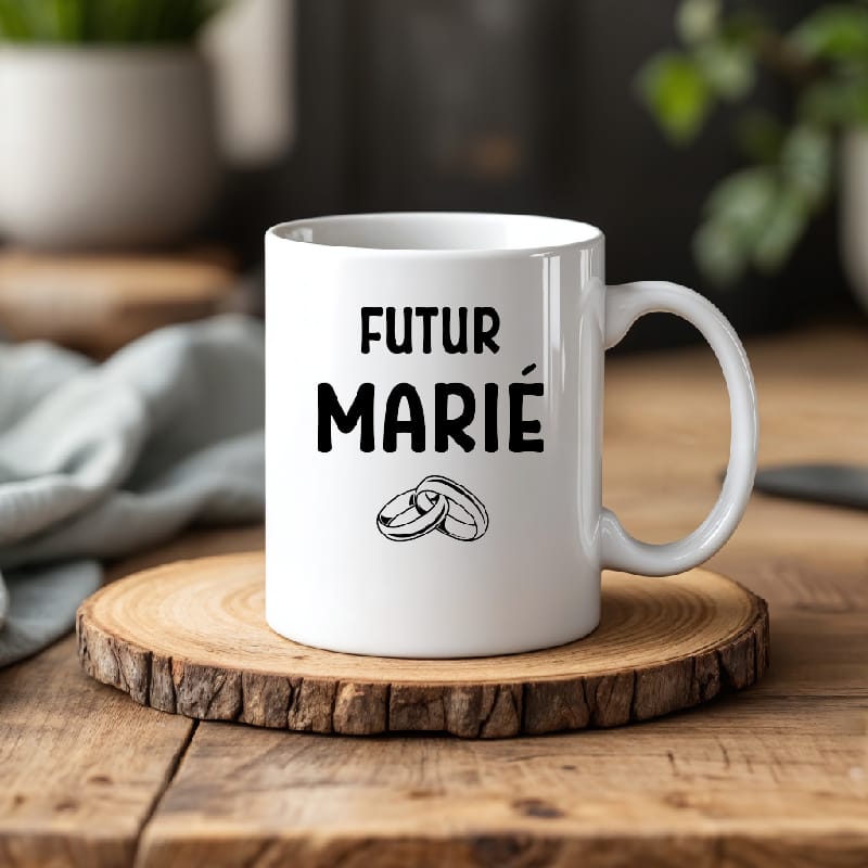 Mug futur marié bague