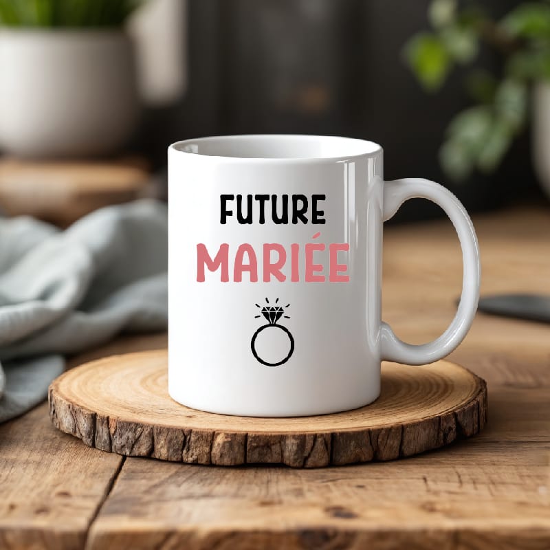 Mug future mariée bague