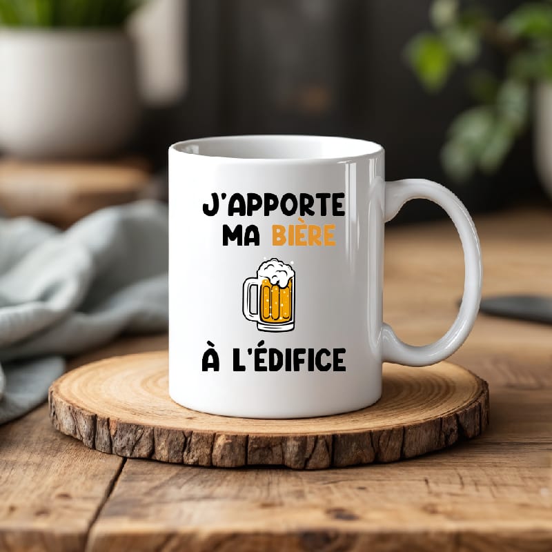 Mug j'apporte ma bière à l'édifice