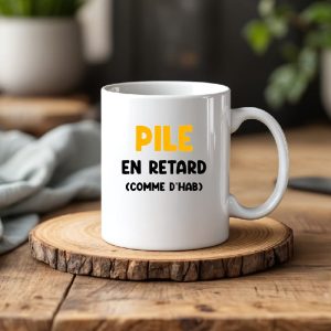 Mug pile en retard