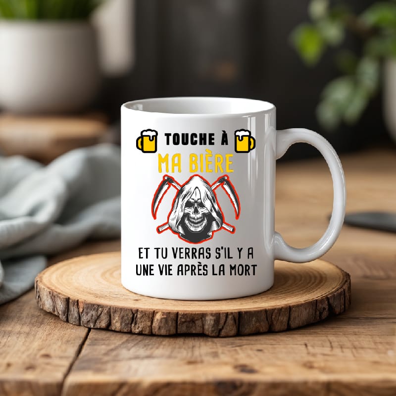 Mug touche à ma bière