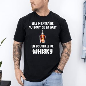 T shirt Bouteille whisky au bout de la nuit noir
