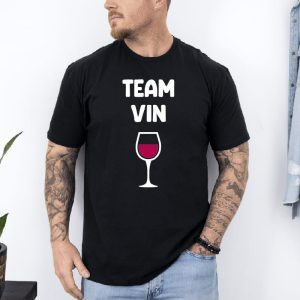 T shirt Team vin noir