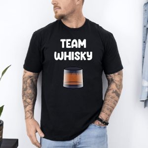 T shirt Team whisky noir