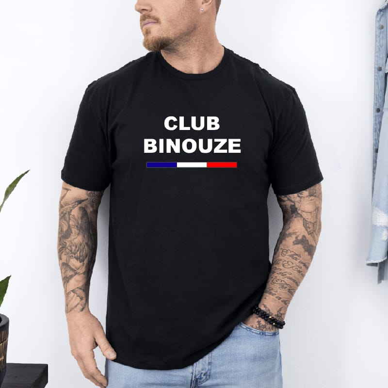 T shirt club binouze noir