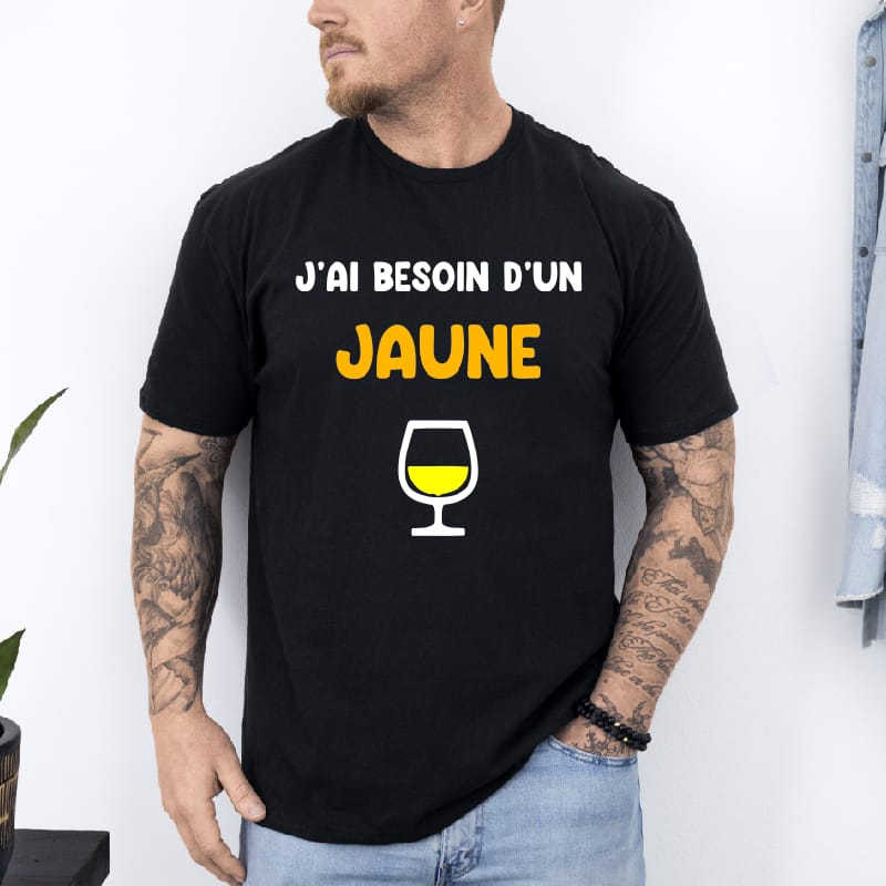 T shirt j'ai besoin d'un jaune noir