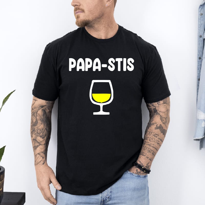 T shirt papastis noir