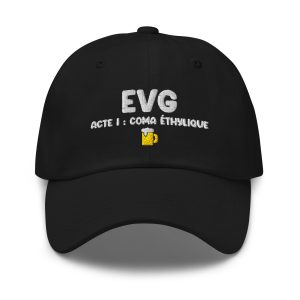 Casquette evg acte 1 coma éthylique noir