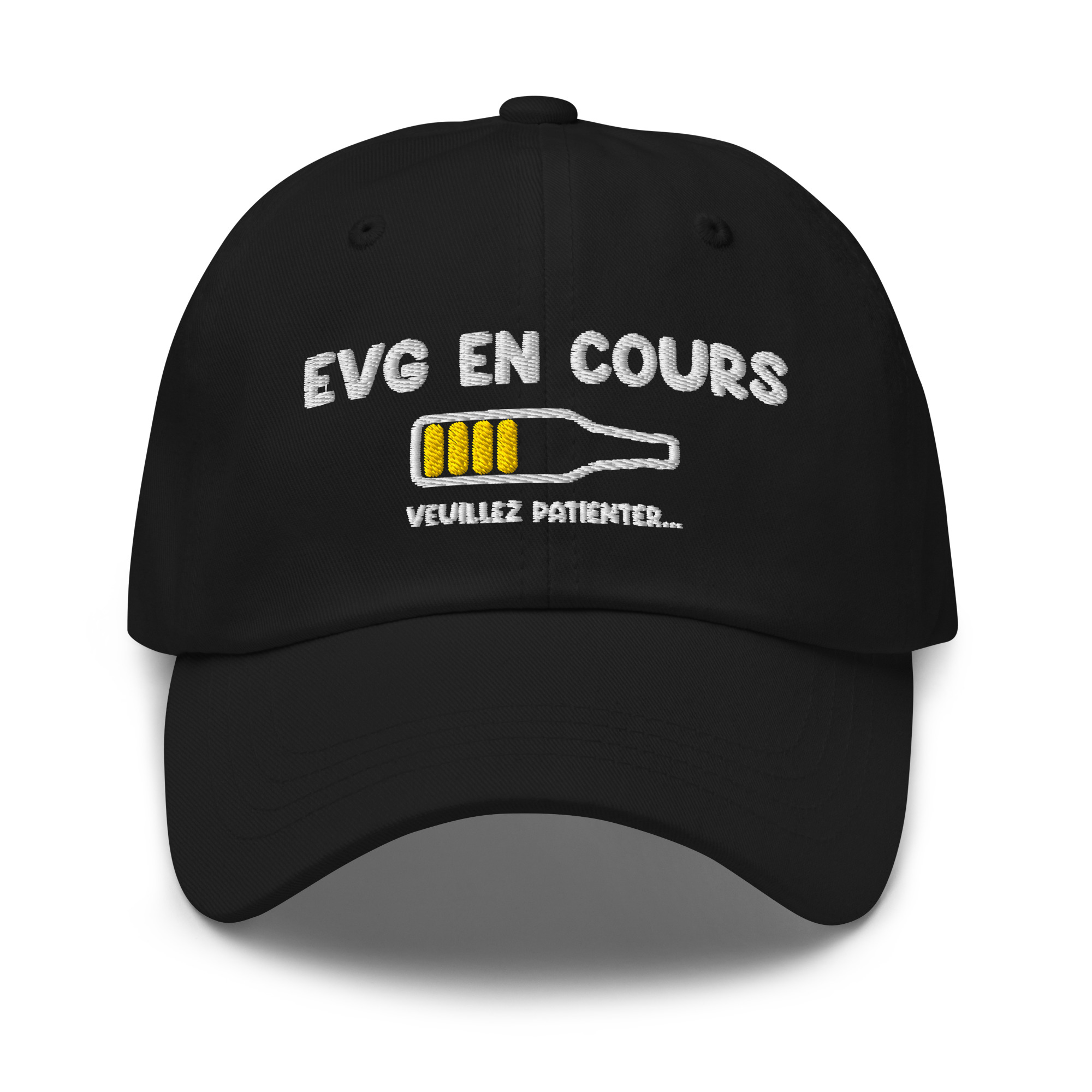 Casquette evg en cours bière noir
