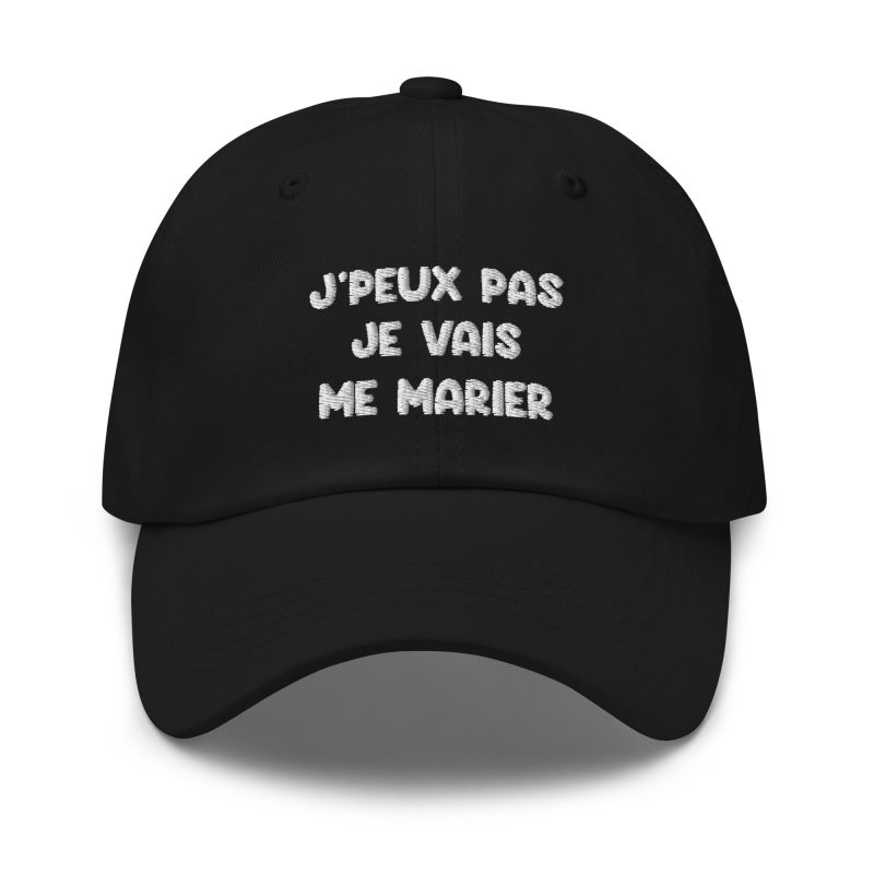 Casquette je peux pas je vais me marier noir
