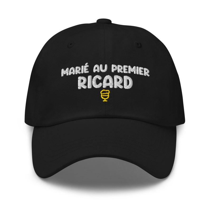Casquette marié au premier ricard noir