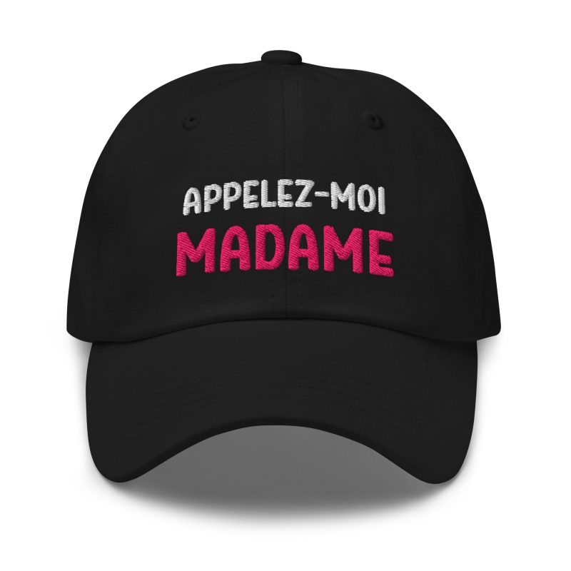 Casquette appelez-moi madame noir