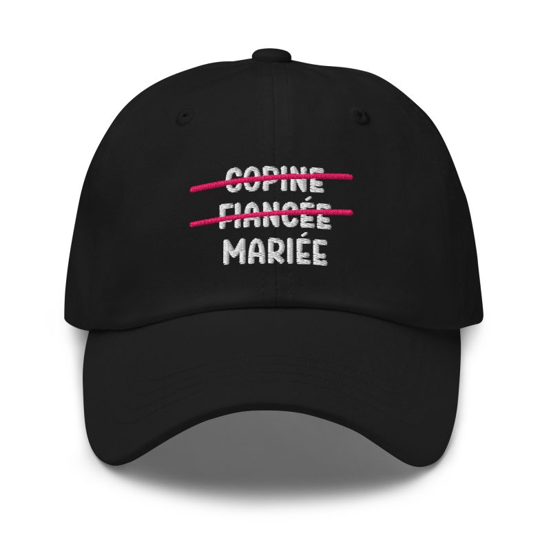 Casquette copine fiancée mariée noir