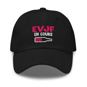 Casquette evjf en cours bière noir
