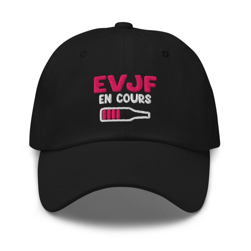 Casquette evjf en cours bière noir