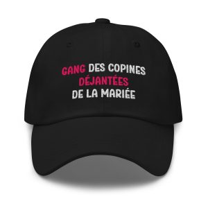 Casquette gang des copines déjantées de la mariée noir