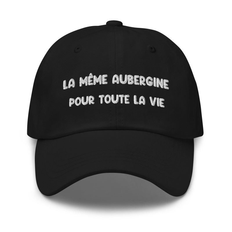 Casquette la même aubergine pour toute la vie noir