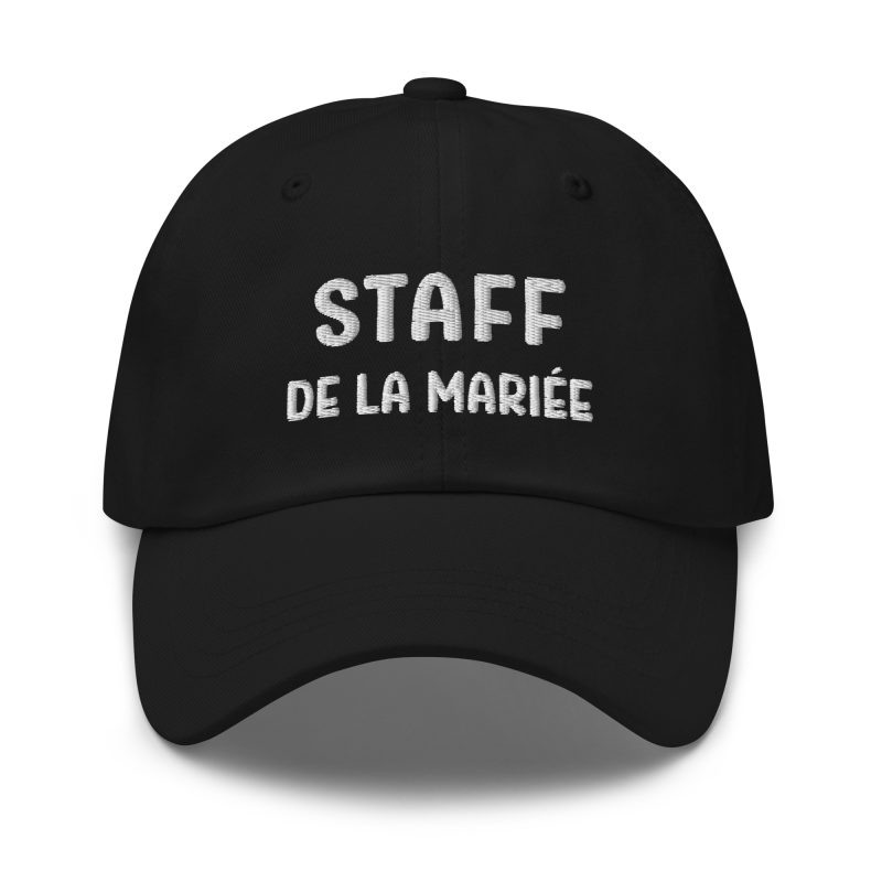 Casquette staff de la mariée noir