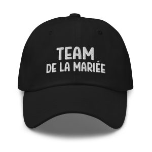 Casquette team de la mariée noir