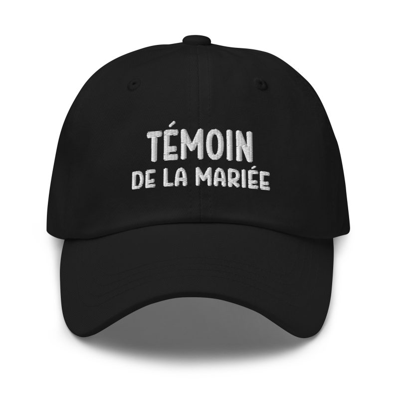 Casquette témoin de la mariée noir