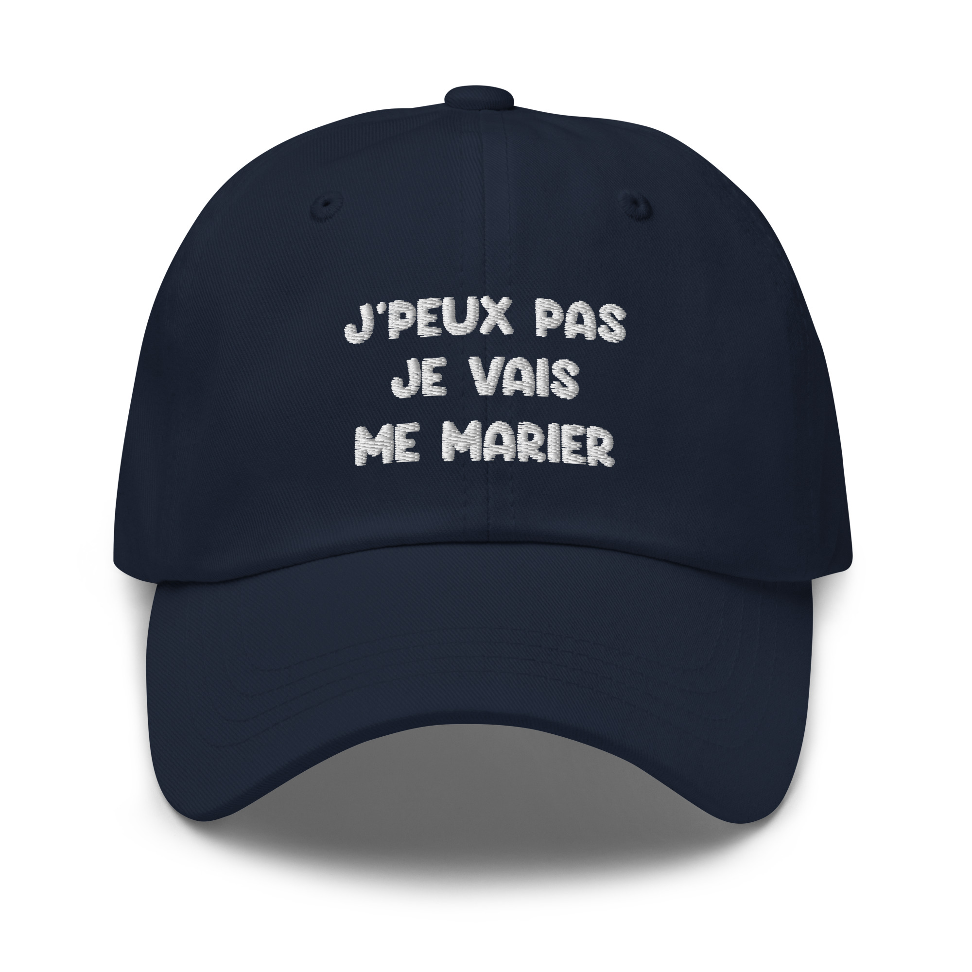 Casquette je peux pas je vais me marier bleu marine