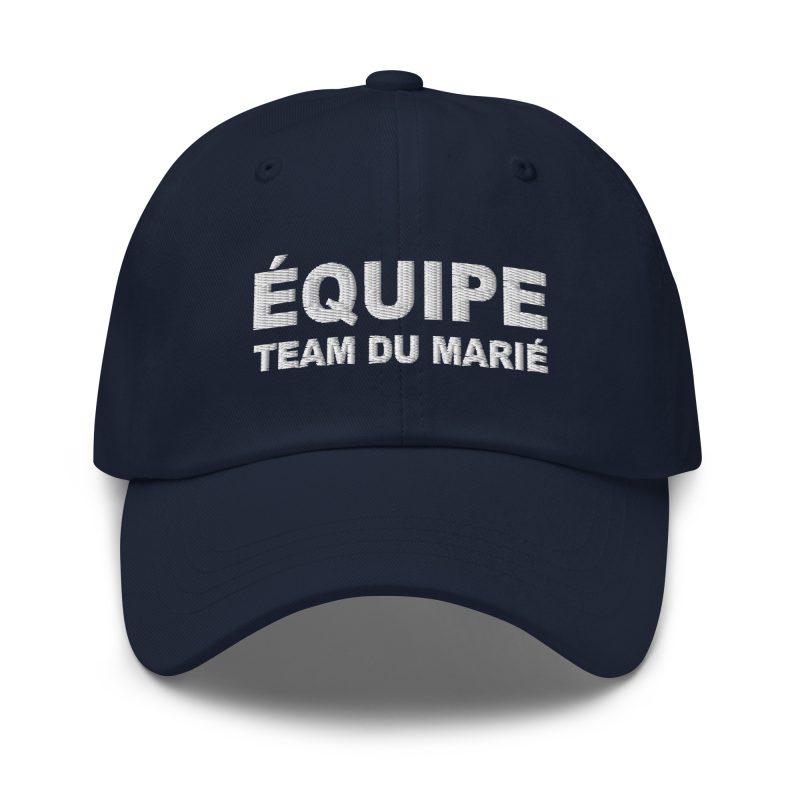 Casquette équipe team du marié bleu marine Casquette équipe team du marié bleu marine
