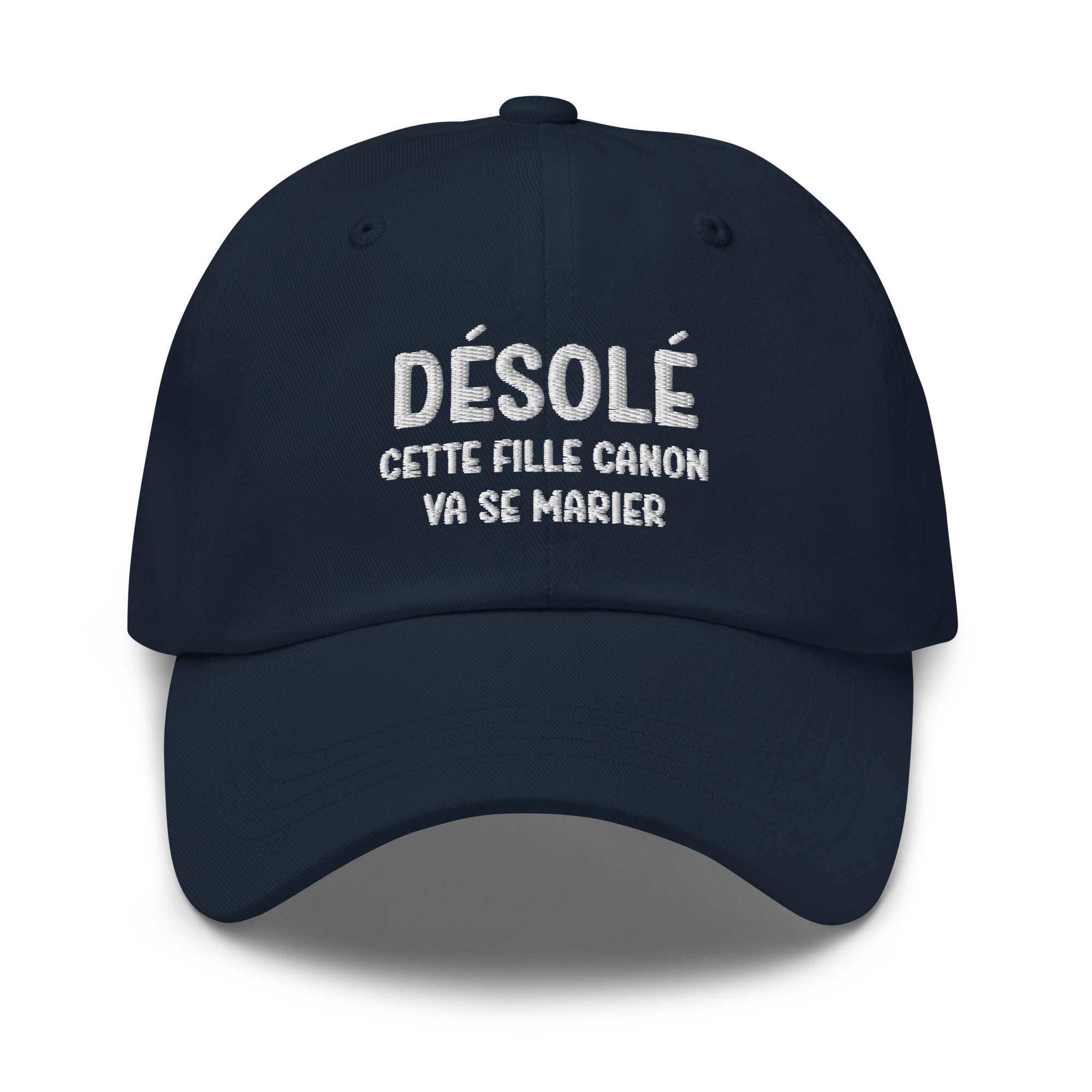 Casquette désolé cette fille canon va se marier bleu marine