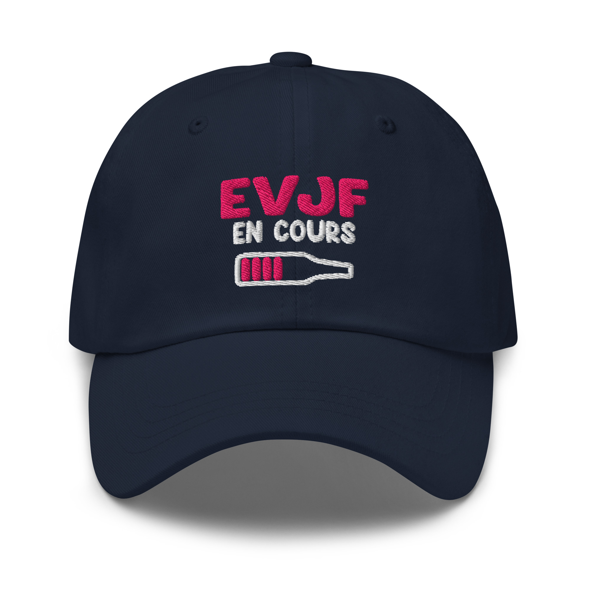 Casquette evjf en cours bière bleu marine