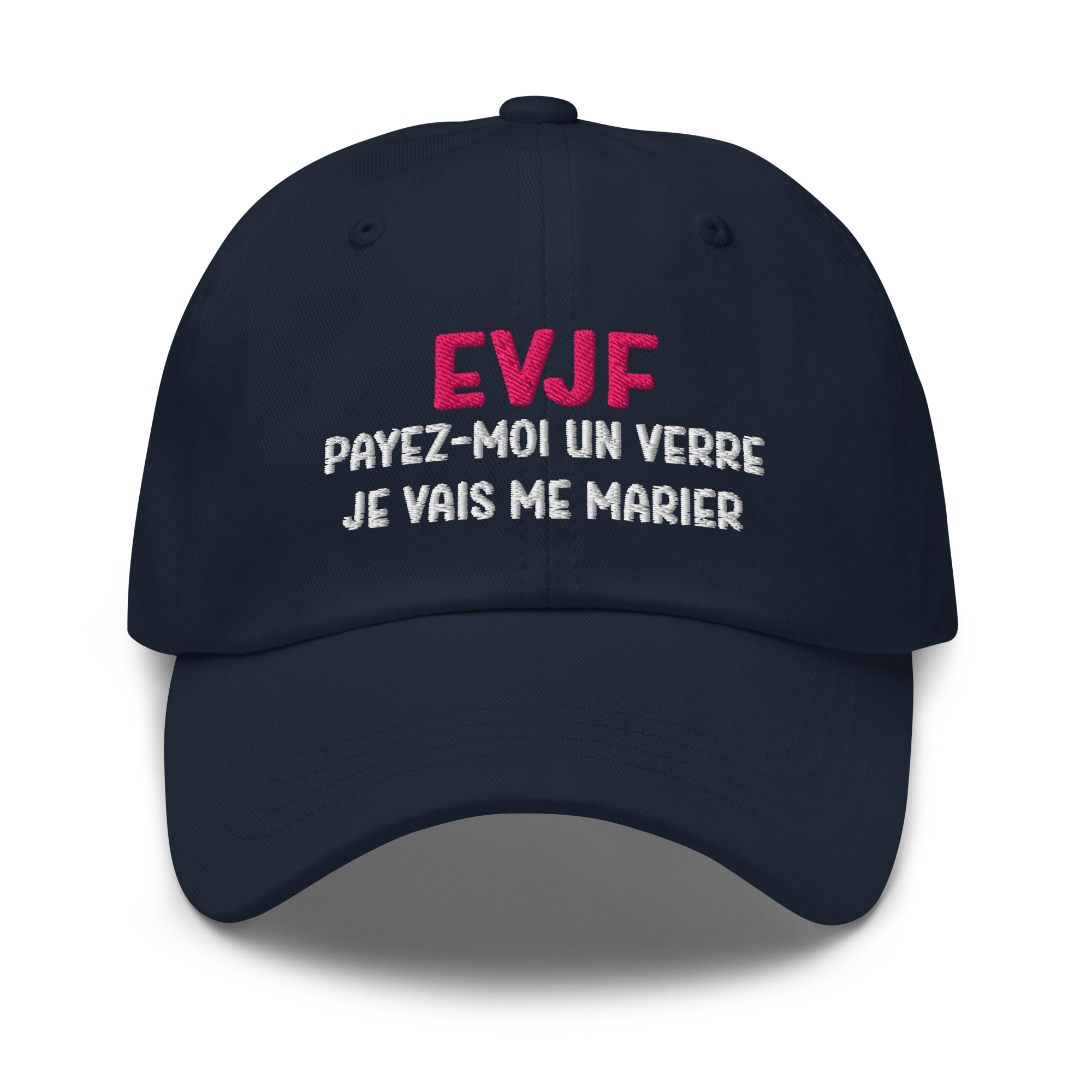 Casquette evjf payez moi un verre je vais me marier bleu marine