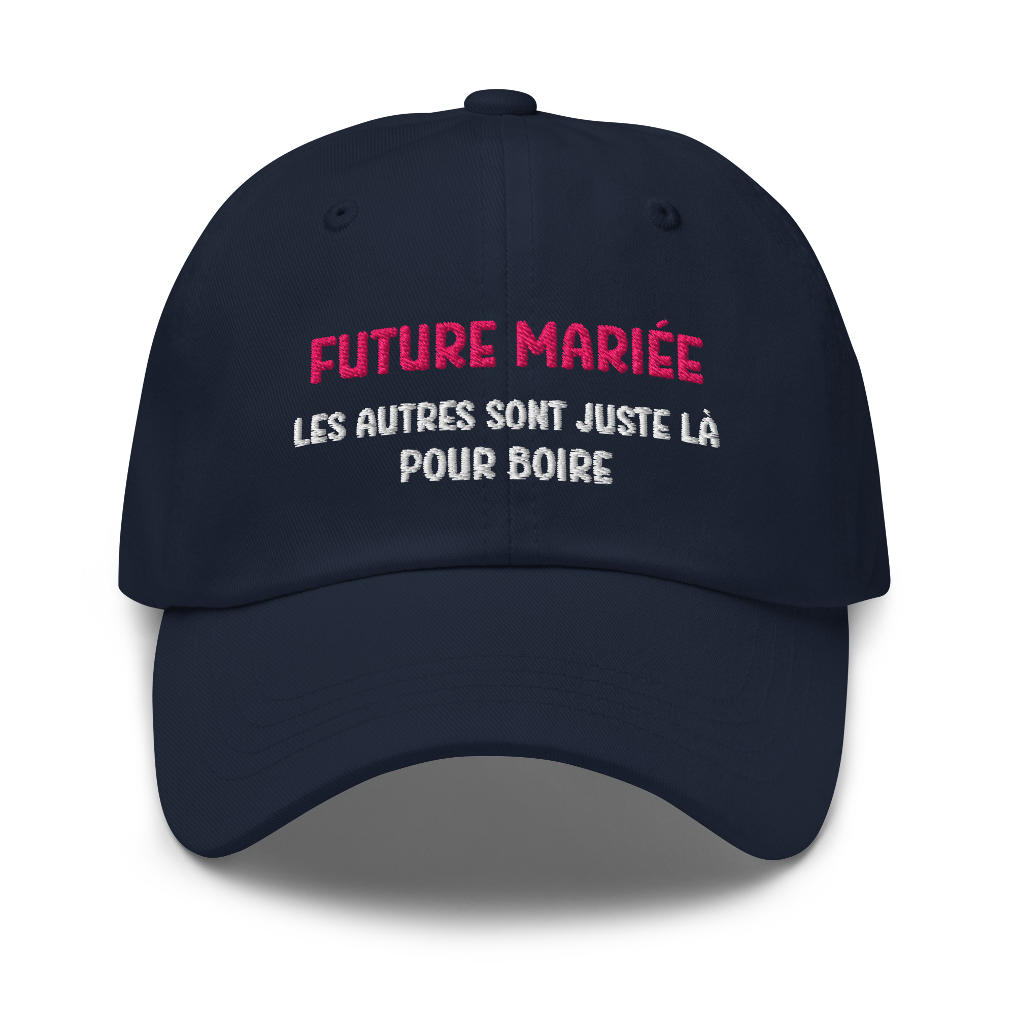Casquette future mariée les autres sont juste là pour boire bleu marine