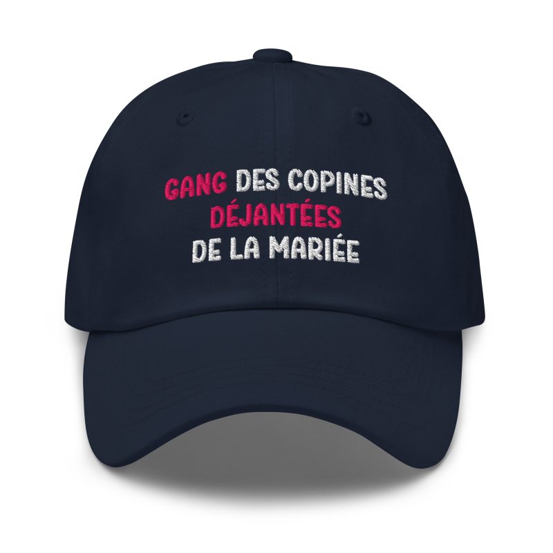 Casquette gang des copines déjantées de la mariée bleu marine Casquette gang des copines déjantées de la mariée bleu marine