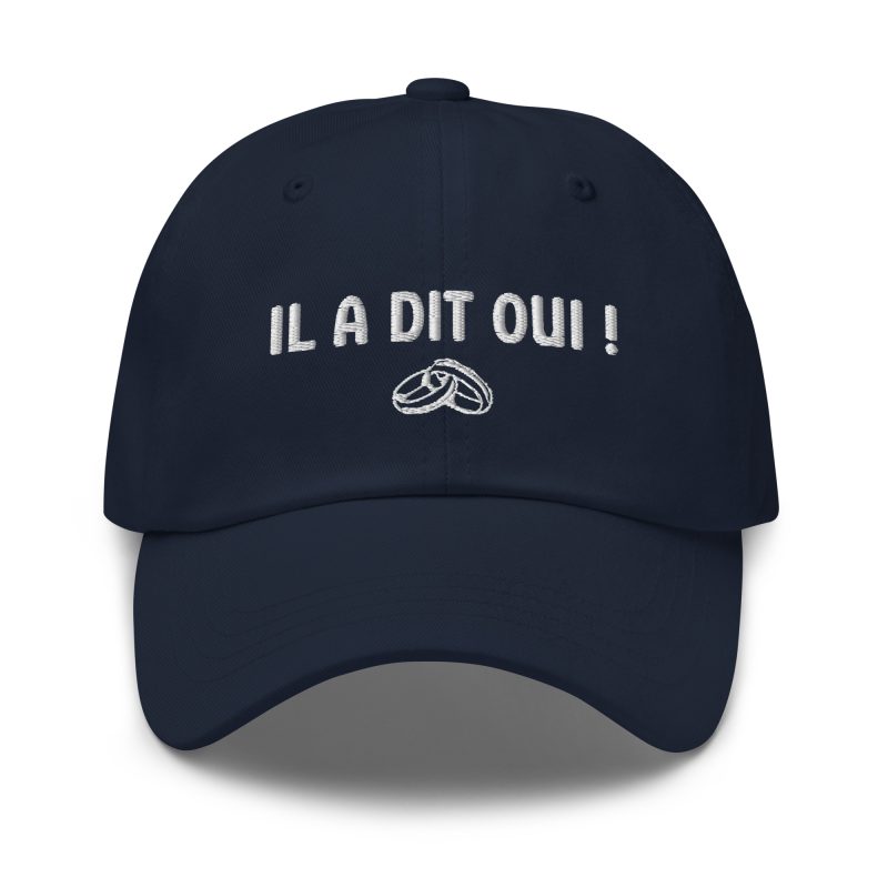 Casquette il a dit oui bleu marine Casquette il a dit oui bleu marine