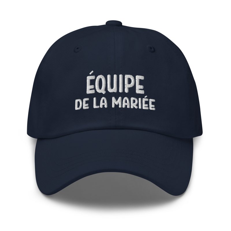 Casquette équipe de la mariée bleu marine Casquette équipe de la mariée bleu marine