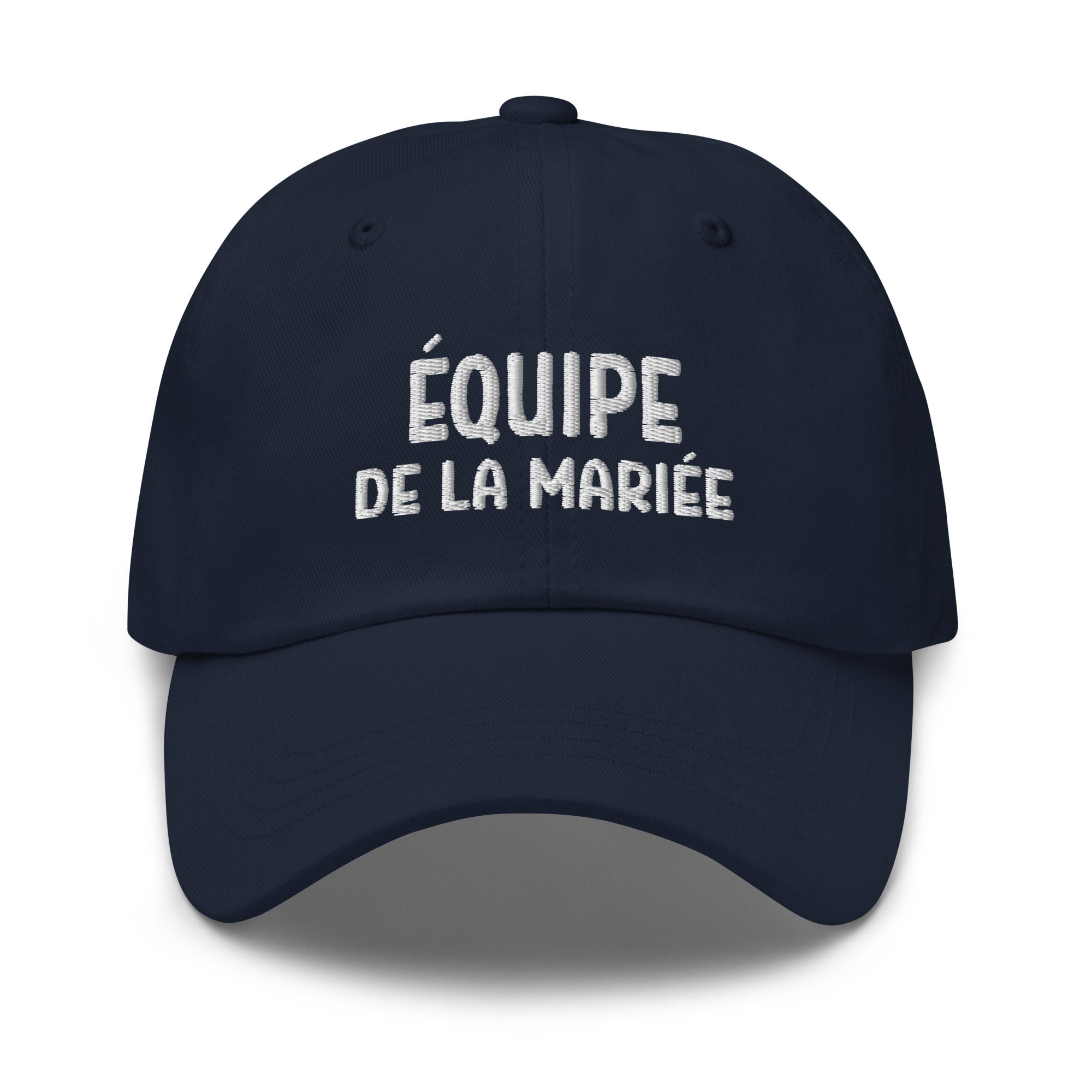 Casquette équipe de la mariée bleu marine