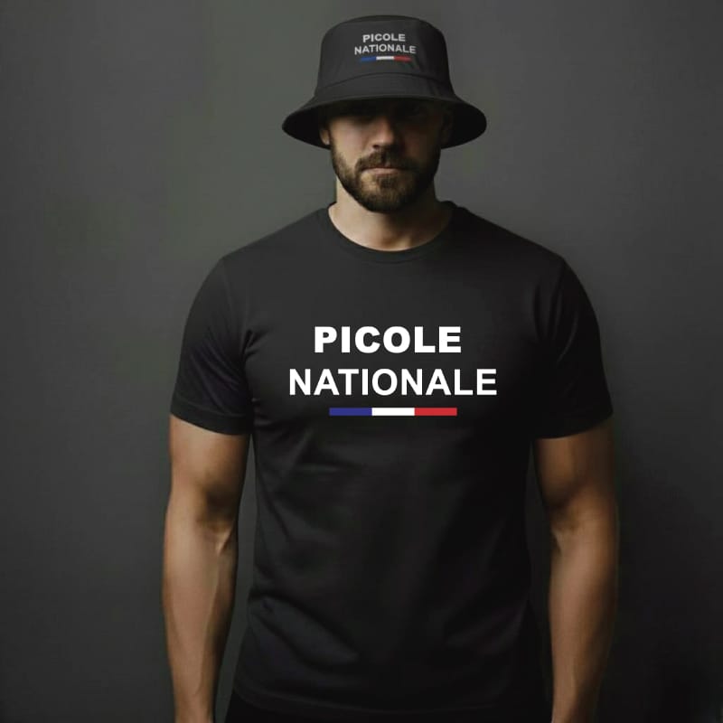 pack picole nationale t shirt bob noir