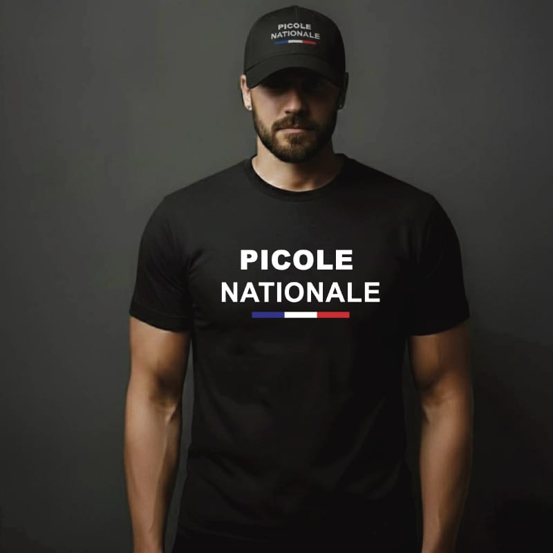 pack picole nationale t shirt casquette noir