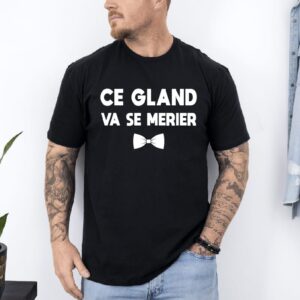 t shirt ce gland va se marier noir