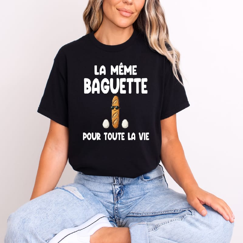 t shirt la même baguette pour toute la vie noir t shirt la même baguette pour toute la vie noir