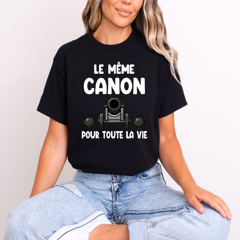 t shirt le même canon pour toute la vie noir t shirt le même canon pour toute la vie noir