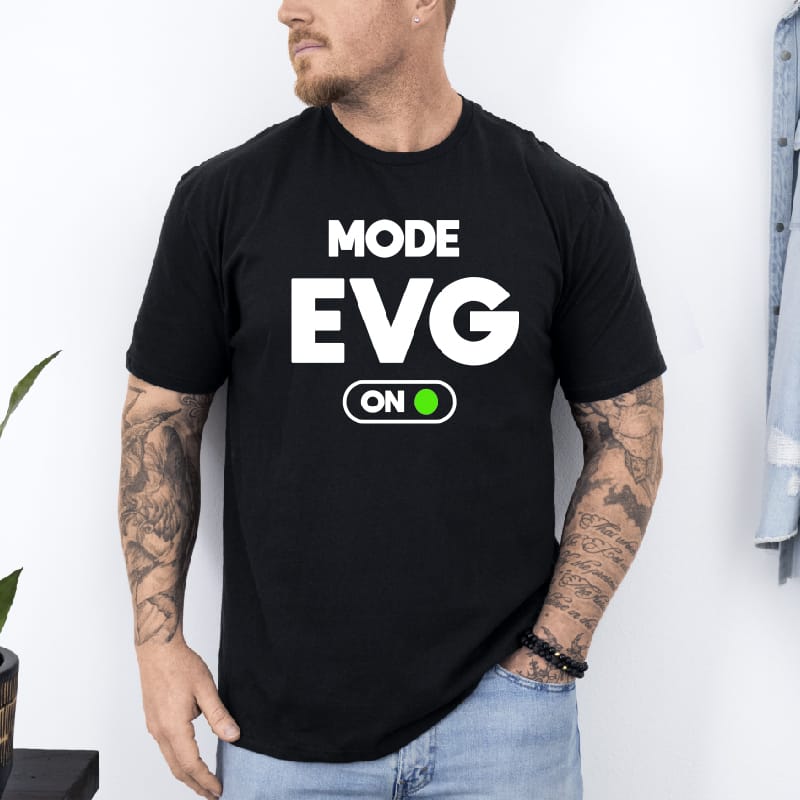 t shirt mode evg activé noir